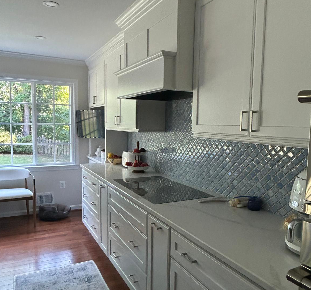 Impeccably cleaned modern kitchen by Olivos Services in the DMV area
